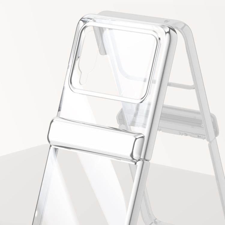 For Huawei nova Flip Integrated Clear Electroplating Spring Hinge Phone Case