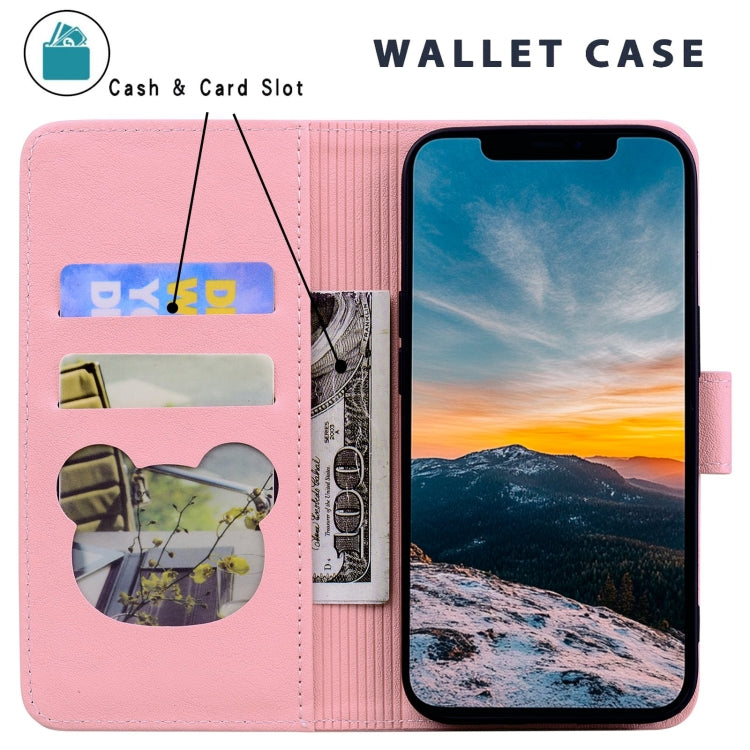For Xiaomi Poco M6 4G Cute Cat Embossed Leather Phone Case
