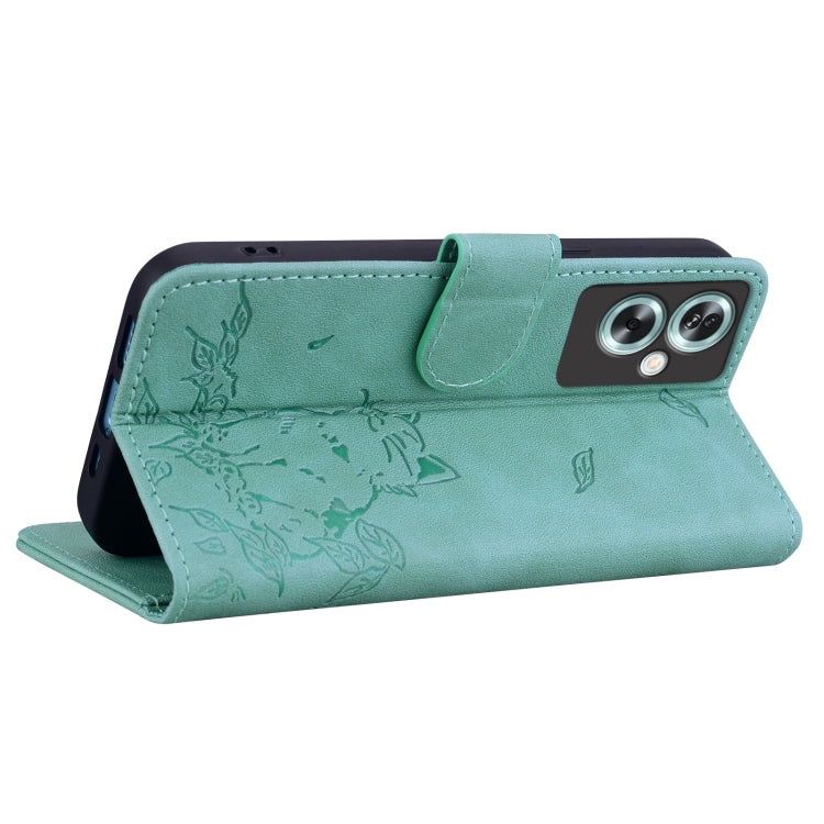 For OnePlus Nord N30 SE Cute Cat Embossed Leather Phone Case