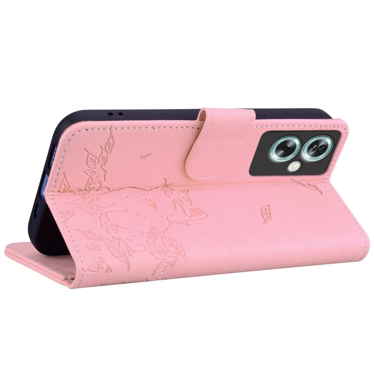 For OnePlus Nord N30 SE Cute Cat Embossed Leather Phone Case