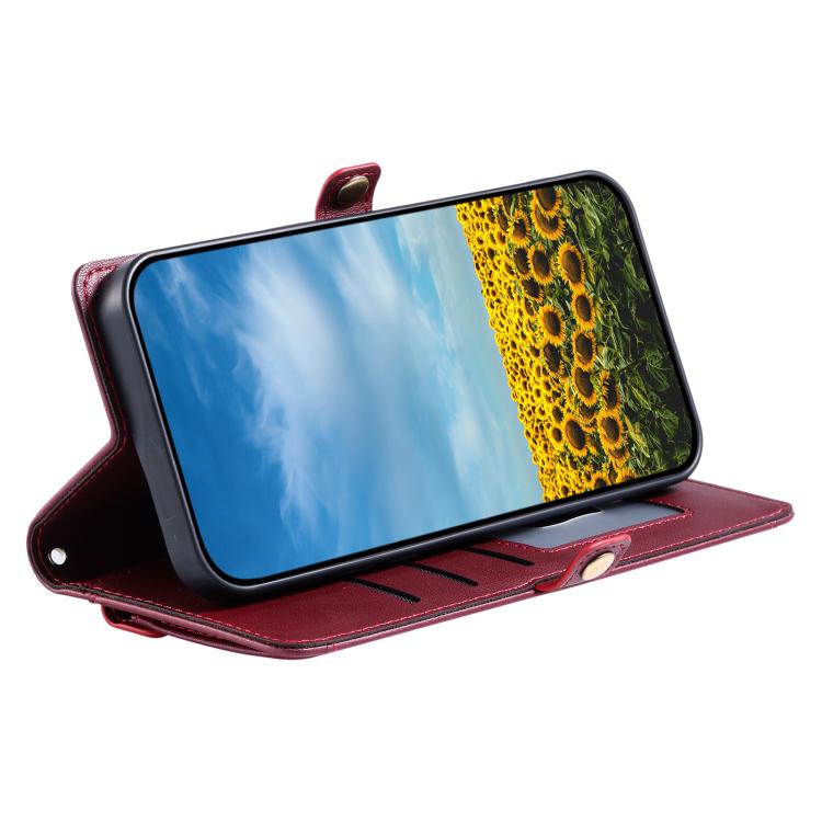 For iPhone 16e / 17e Wallet Multi-card Slot Leather Phone Case with Lanyard