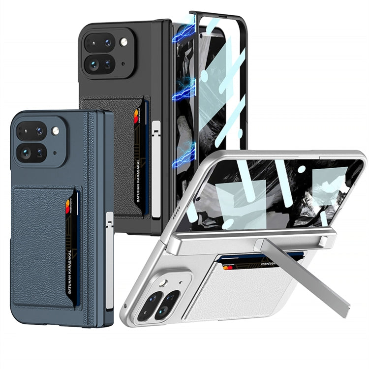 For Google Pixel 9 Pro Fold GKK Integrated Fold Hinge Card Slot Phone Case with Holder