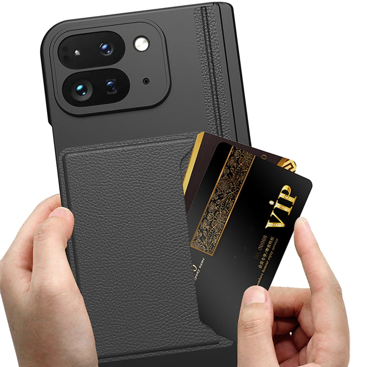 For Google Pixel 9 Pro Fold GKK Integrated Fold Hinge Card Slot Phone Case with Holder