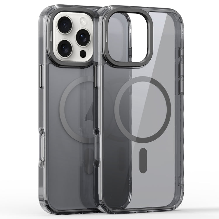 For iPhone 16 Pro Mirror Crystal Clear Lens Holder MagSafe Magnetic Phone Case