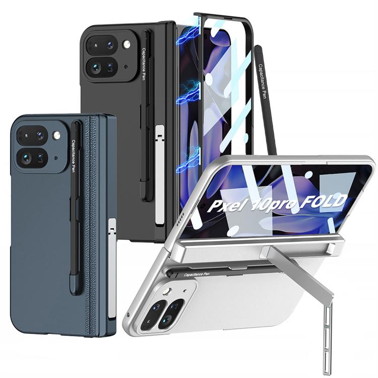 For Google Pixel 10 Pro Fold GKK Integrated Magnetic Full Coverage Flip Phone Case, Included Pen