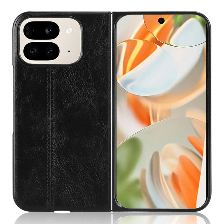 For Google Pixel 9 Pro Fold Cow Pattern Sewing Back Cover Phone Case