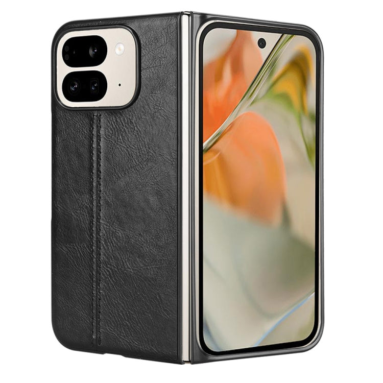 For Google Pixel 9 Pro Fold Cow Pattern Sewing Back Cover Phone Case
