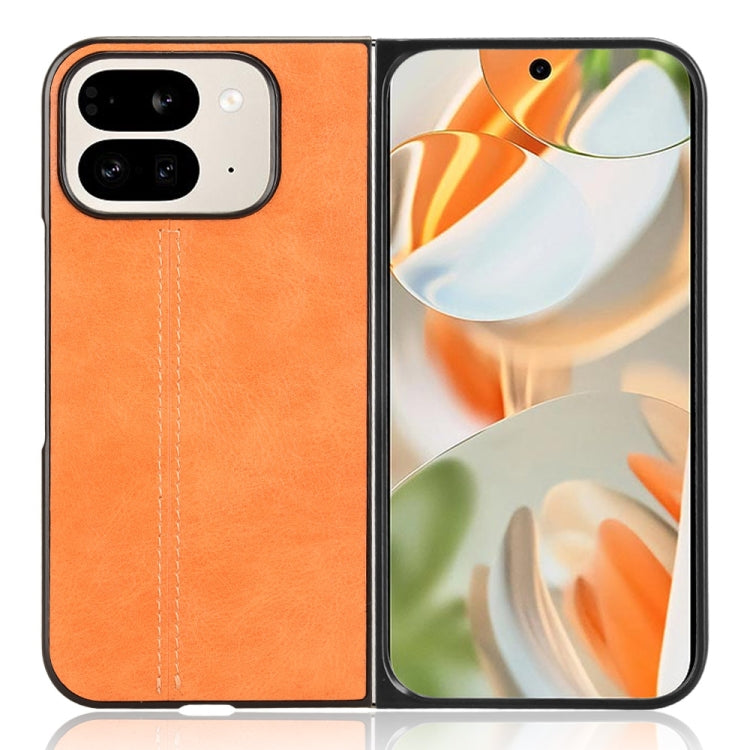 For Google Pixel 9 Pro Fold Cow Pattern Sewing Back Cover Phone Case