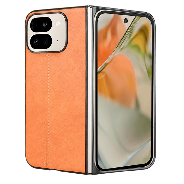 For Google Pixel 9 Pro Fold Cow Pattern Sewing Back Cover Phone Case