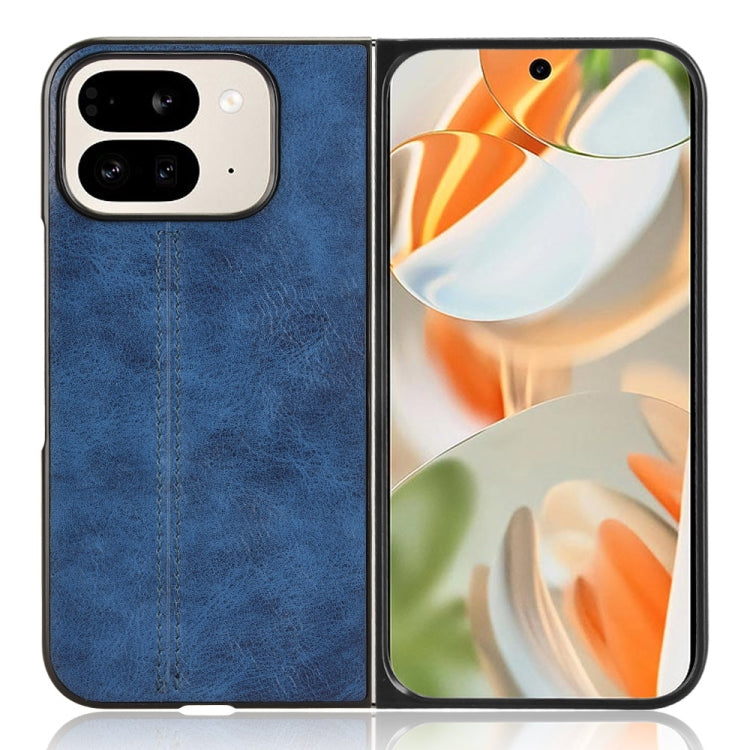 For Google Pixel 9 Pro Fold Cow Pattern Sewing Back Cover Phone Case