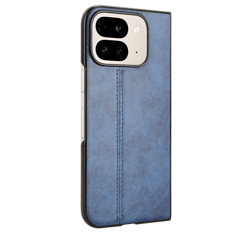 For Google Pixel 9 Pro Fold Cow Pattern Sewing Back Cover Phone Case