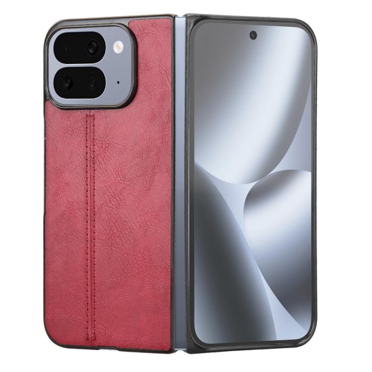 For Google Pixel 10 Pro Fold Cow Pattern Sewing Back Cover Phone Case