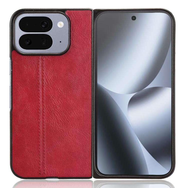 For Google Pixel 10 Pro Fold Cow Pattern Sewing Back Cover Phone Case