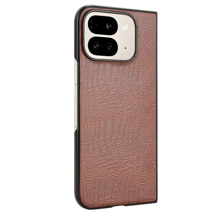 For Google Pixel 9 Pro Fold Crocodile Texture Back Cover Phone Case