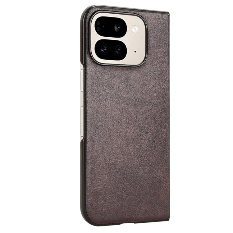 For Google Pixel 9 Pro Fold Litchi Texture Back Cover Phone Case