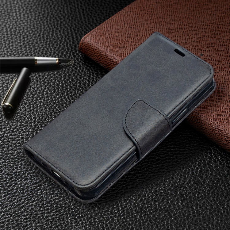 For iPhone 12 / 12 Pro Retro Lambskin Texture Pure Color Horizontal Flip PU Leather Case, with Holder & Card Slots & Wallet & Lanyard