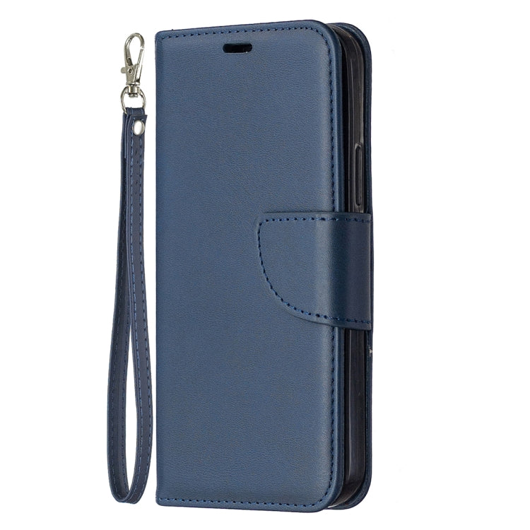 For iPhone 12 / 12 Pro Retro Lambskin Texture Pure Color Horizontal Flip PU Leather Case, with Holder & Card Slots & Wallet & Lanyard