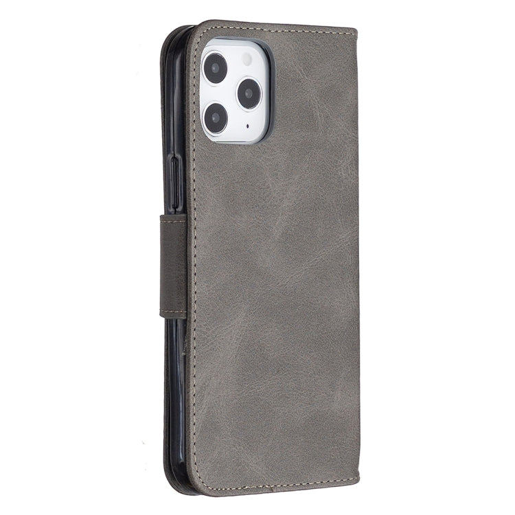 For iPhone 12 Pro Max Retro Lambskin Texture Pure Color Horizontal Flip PU Leather Case, with Holder & Card Slots & Wallet & Lanyard