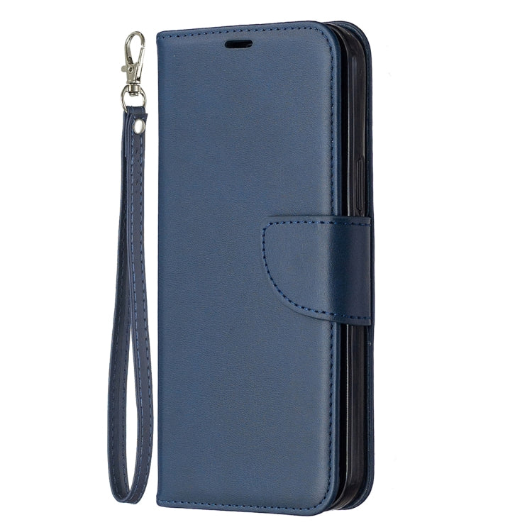 For iPhone 12 Pro Max Retro Lambskin Texture Pure Color Horizontal Flip PU Leather Case, with Holder & Card Slots & Wallet & Lanyard