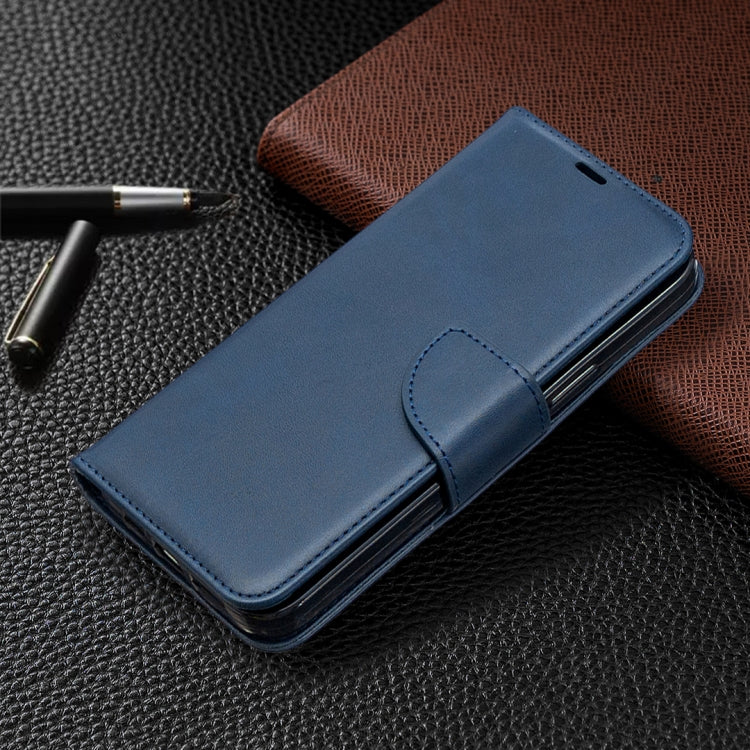 For iPhone 12 Pro Max Retro Lambskin Texture Pure Color Horizontal Flip PU Leather Case, with Holder & Card Slots & Wallet & Lanyard