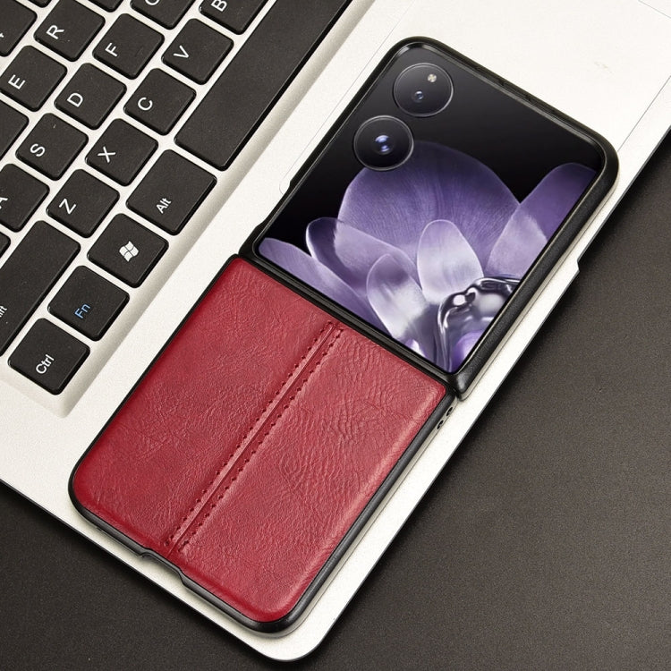 For Xiaomi Mix Flip Cow Pattern Sewing Back Cover Phone Case