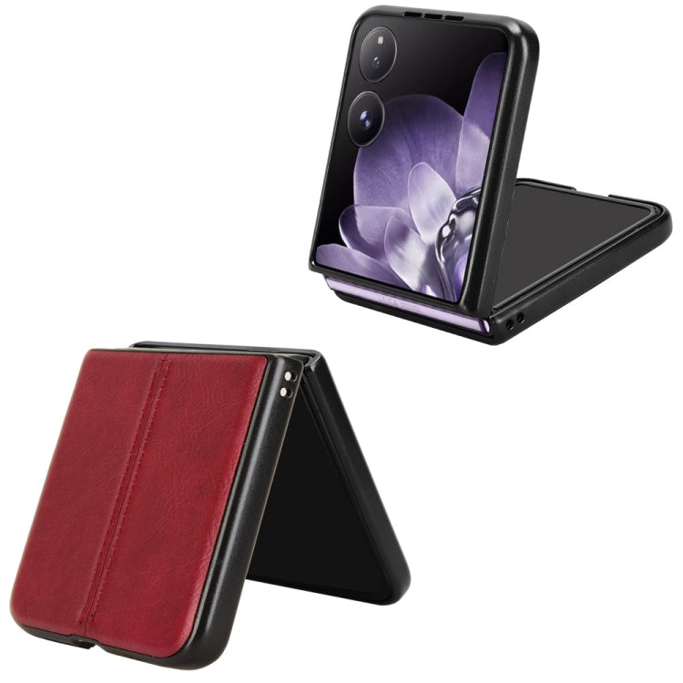 For Xiaomi Mix Flip Cow Pattern Sewing Back Cover Phone Case