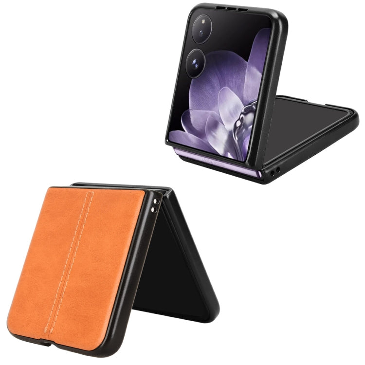 For Xiaomi Mix Flip Cow Pattern Sewing Back Cover Phone Case