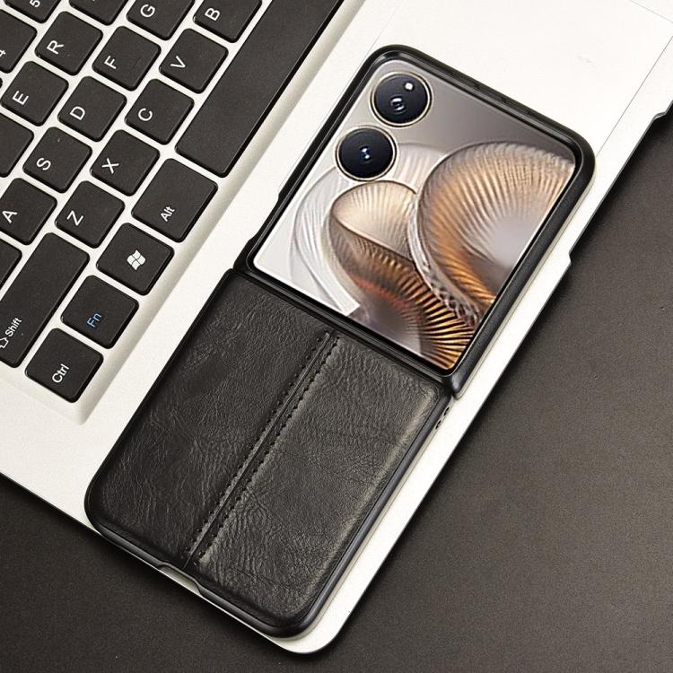 For Xiaomi Mix Flip 2 Cow Pattern Sewing Back Cover Phone Case