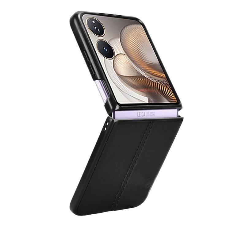 For Xiaomi Mix Flip 2 Cow Pattern Sewing Back Cover Phone Case