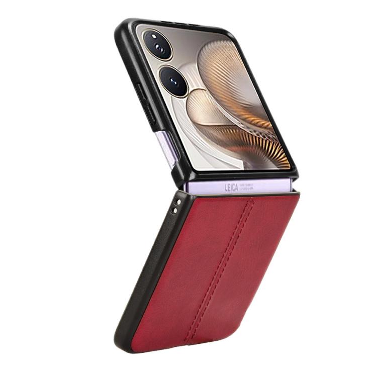 For Xiaomi Mix Flip 2 Cow Pattern Sewing Back Cover Phone Case