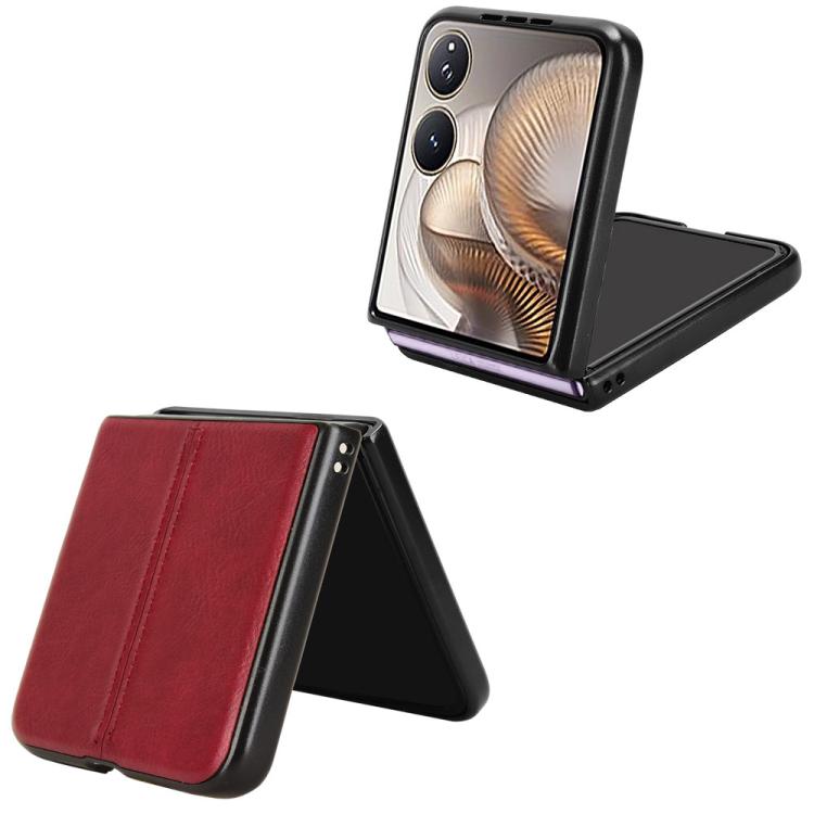 For Xiaomi Mix Flip 2 Cow Pattern Sewing Back Cover Phone Case