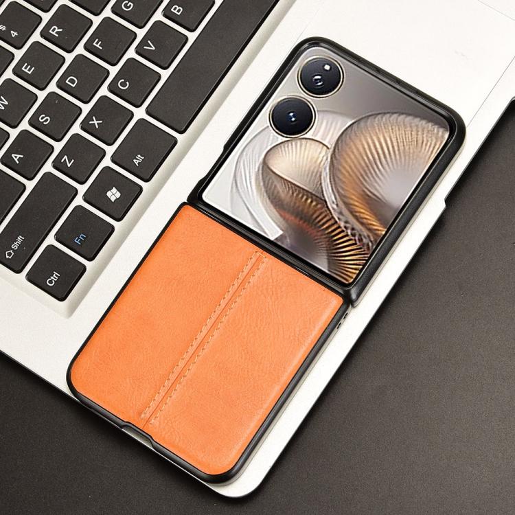 For Xiaomi Mix Flip 2 Cow Pattern Sewing Back Cover Phone Case