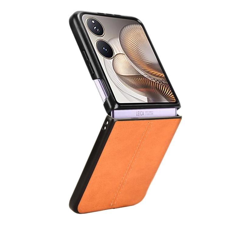 For Xiaomi Mix Flip 2 Cow Pattern Sewing Back Cover Phone Case