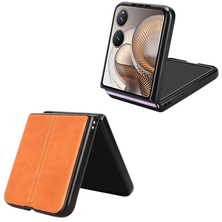 For Xiaomi Mix Flip 2 Cow Pattern Sewing Back Cover Phone Case