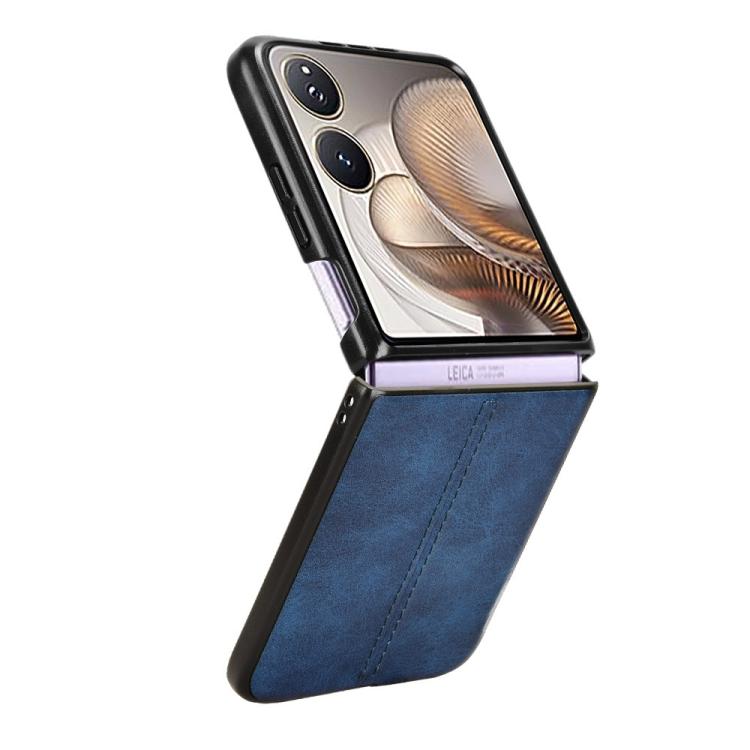 For Xiaomi Mix Flip 2 Cow Pattern Sewing Back Cover Phone Case