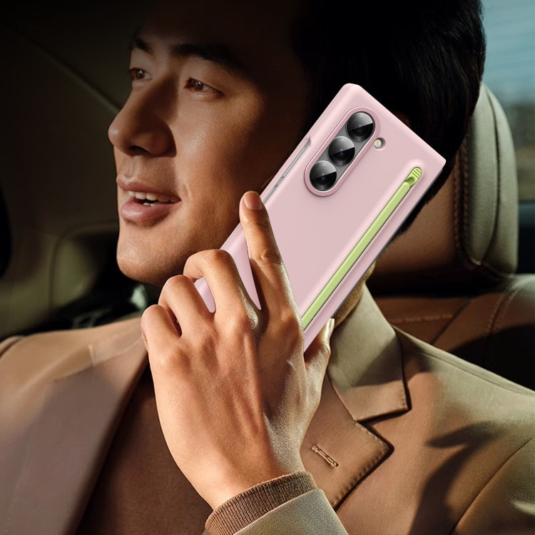 For Samsung Galaxy Z Fold6 Skin Feel Foldable Shockproof Phone Case with Capacitive Stylus