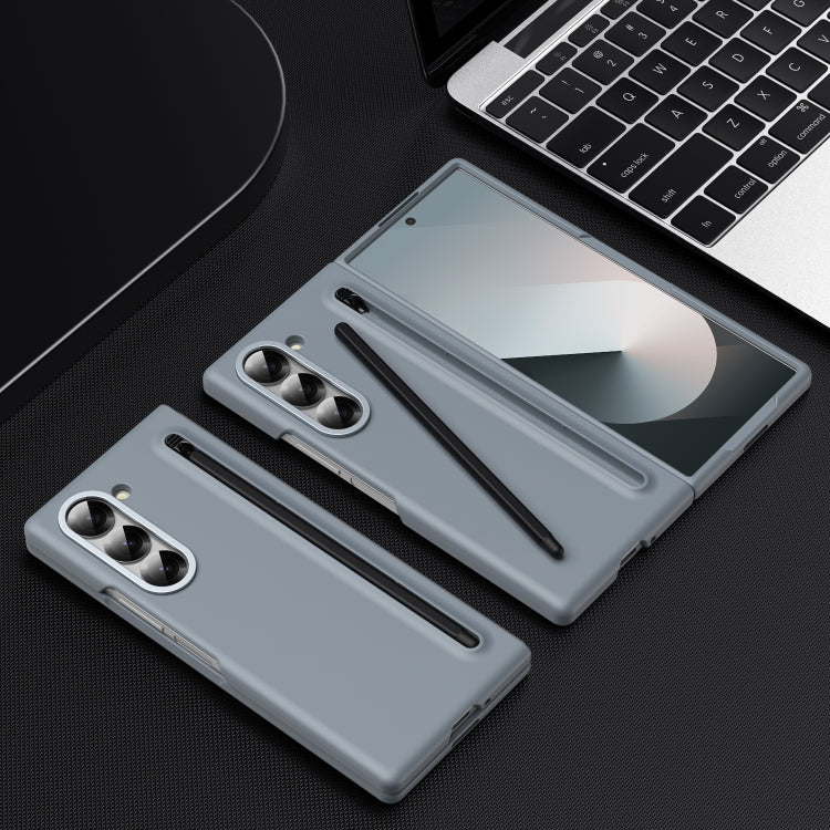 For Samsung Galaxy Z Fold6 Skin Feel Foldable Shockproof Phone Case with Capacitive Stylus