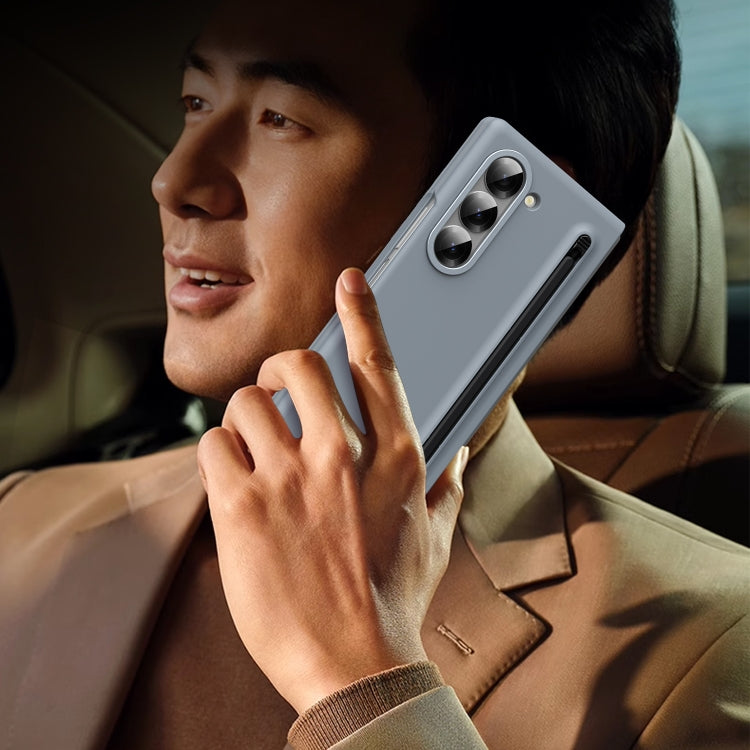 For Samsung Galaxy Z Fold6 Skin Feel Foldable Shockproof Phone Case with Capacitive Stylus