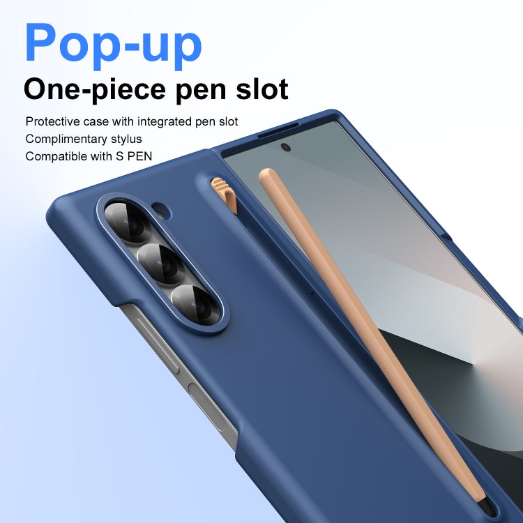 For Samsung Galaxy Z Fold6 Skin Feel Foldable Shockproof Phone Case with Capacitive Stylus