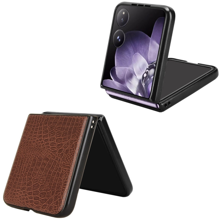 For Xiaomi Mix Flip Crocodile Texture Back Cover Phone Case