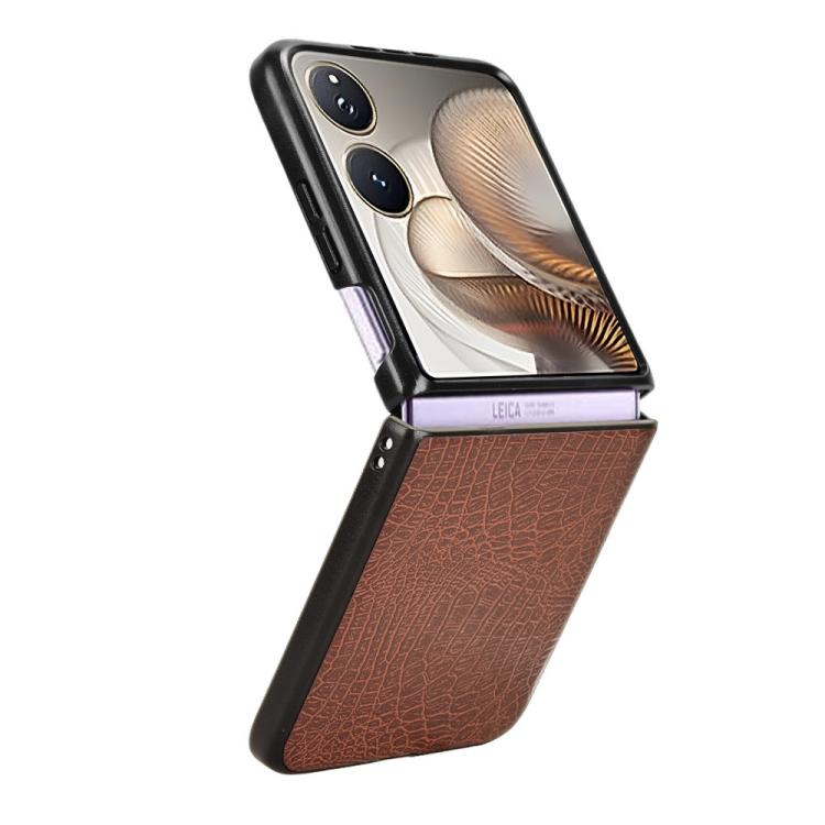 For Xiaomi Mix Flip 2 Crocodile Texture Back Cover Phone Case