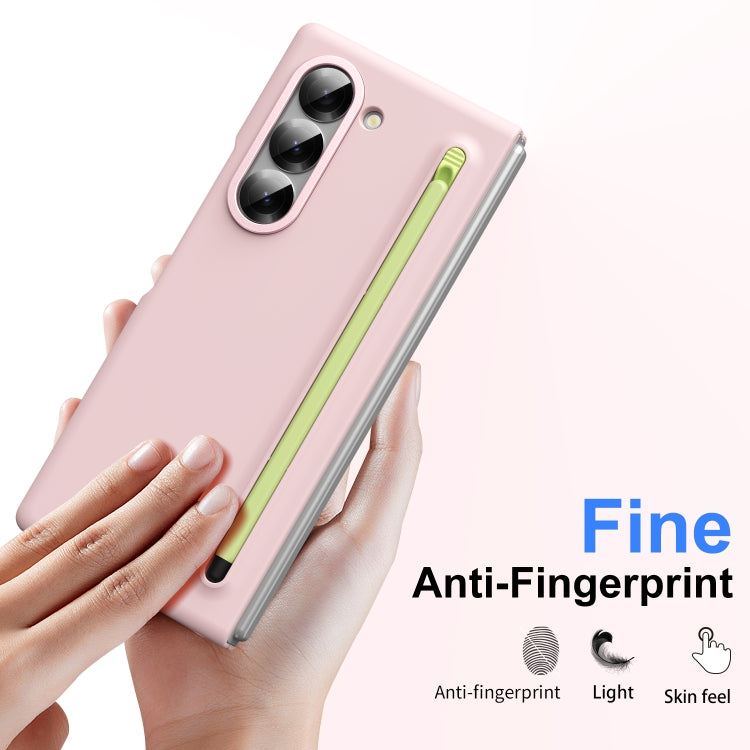 For Samsung Galaxy Z Fold6 Integrated Skin Feel Foldable Phone Case with Capacitive Stylus