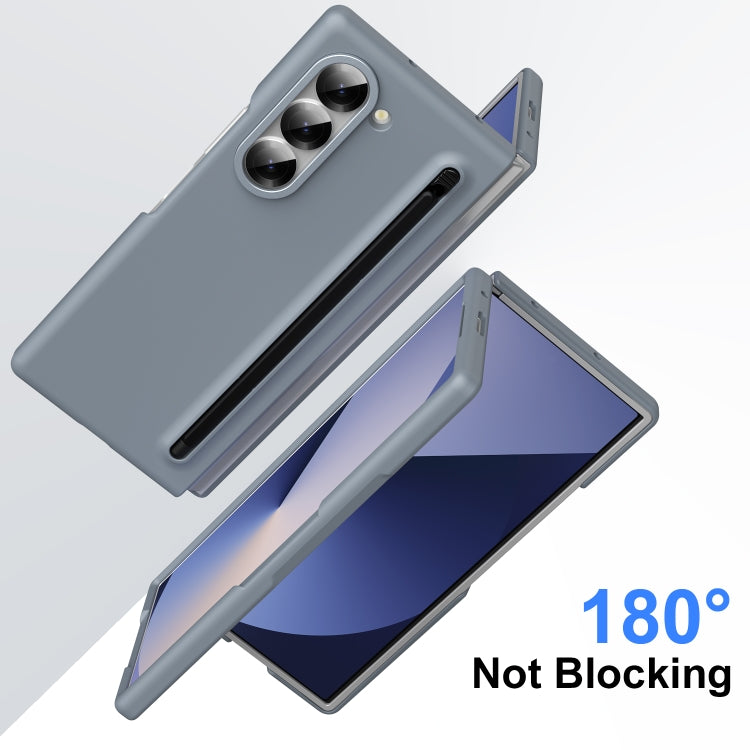 For Samsung Galaxy Z Fold6 Integrated Skin Feel Foldable Phone Case with Capacitive Stylus