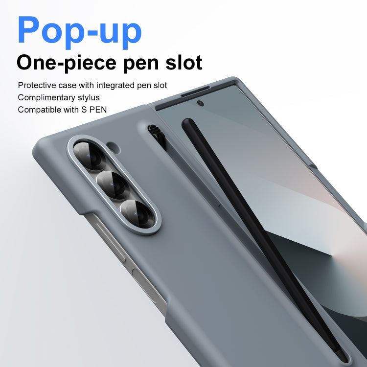 For Samsung Galaxy Z Fold6 Integrated Skin Feel Foldable Phone Case with Capacitive Stylus