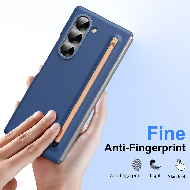 For Samsung Galaxy Z Fold6 Integrated Skin Feel Foldable Phone Case with Capacitive Stylus