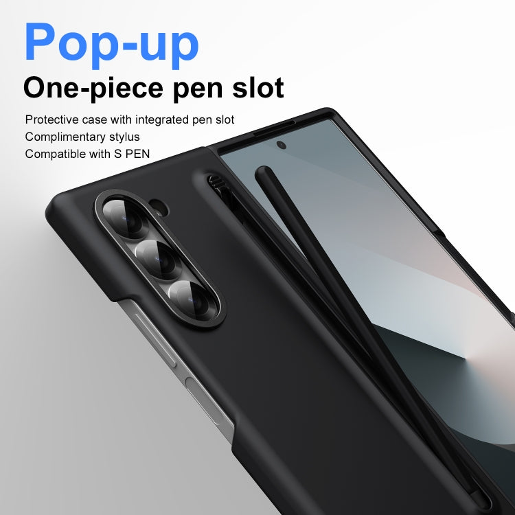 For Samsung Galaxy Z Fold6 Integrated Skin Feel Foldable Phone Case with Capacitive Stylus