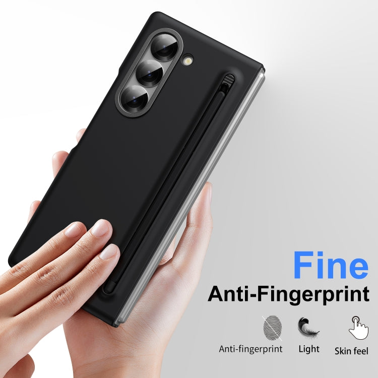 For Samsung Galaxy Z Fold6 Integrated Skin Feel Foldable Phone Case with Capacitive Stylus