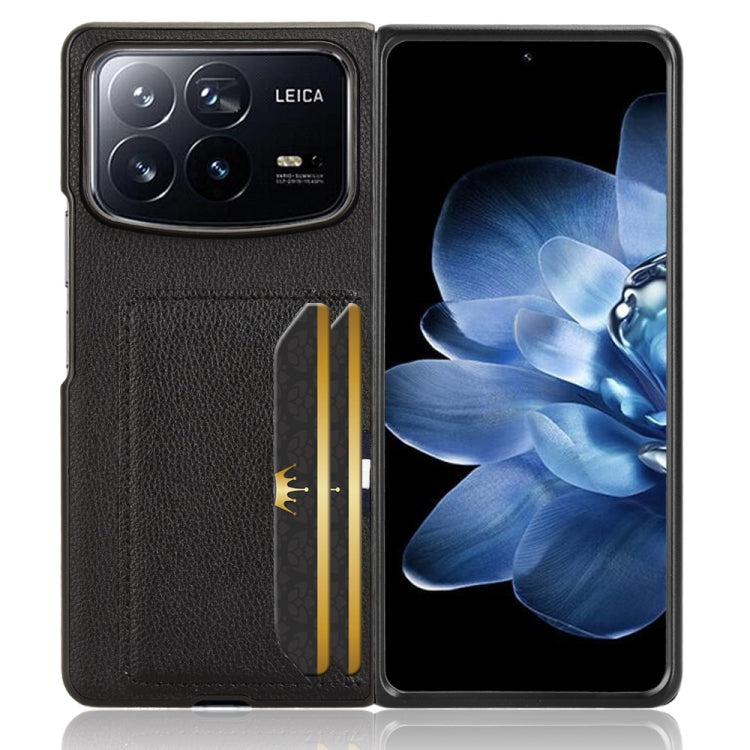 For Xiaomi Mix Fold 4 Litchi Texture Card Slots Back Cover Phone Case