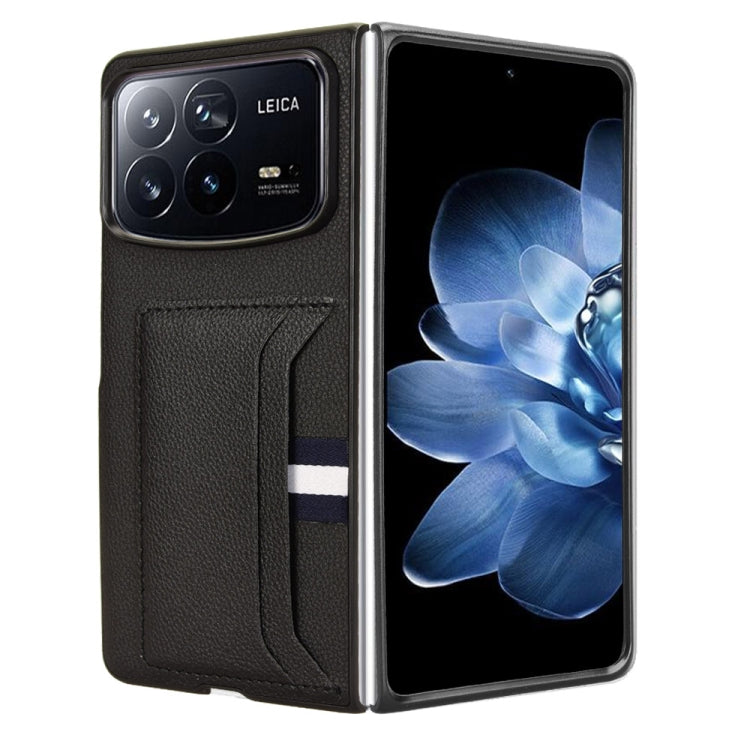 For Xiaomi Mix Fold 4 Litchi Texture Card Slots Back Cover Phone Case