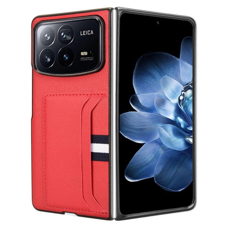 For Xiaomi Mix Fold 4 Litchi Texture Card Slots Back Cover Phone Case